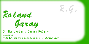 roland garay business card